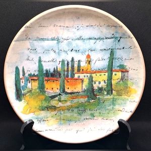 Williams Sonoma Paysage Salad Dessert Plate BY Marc Lacaze 2008 Made In Italy